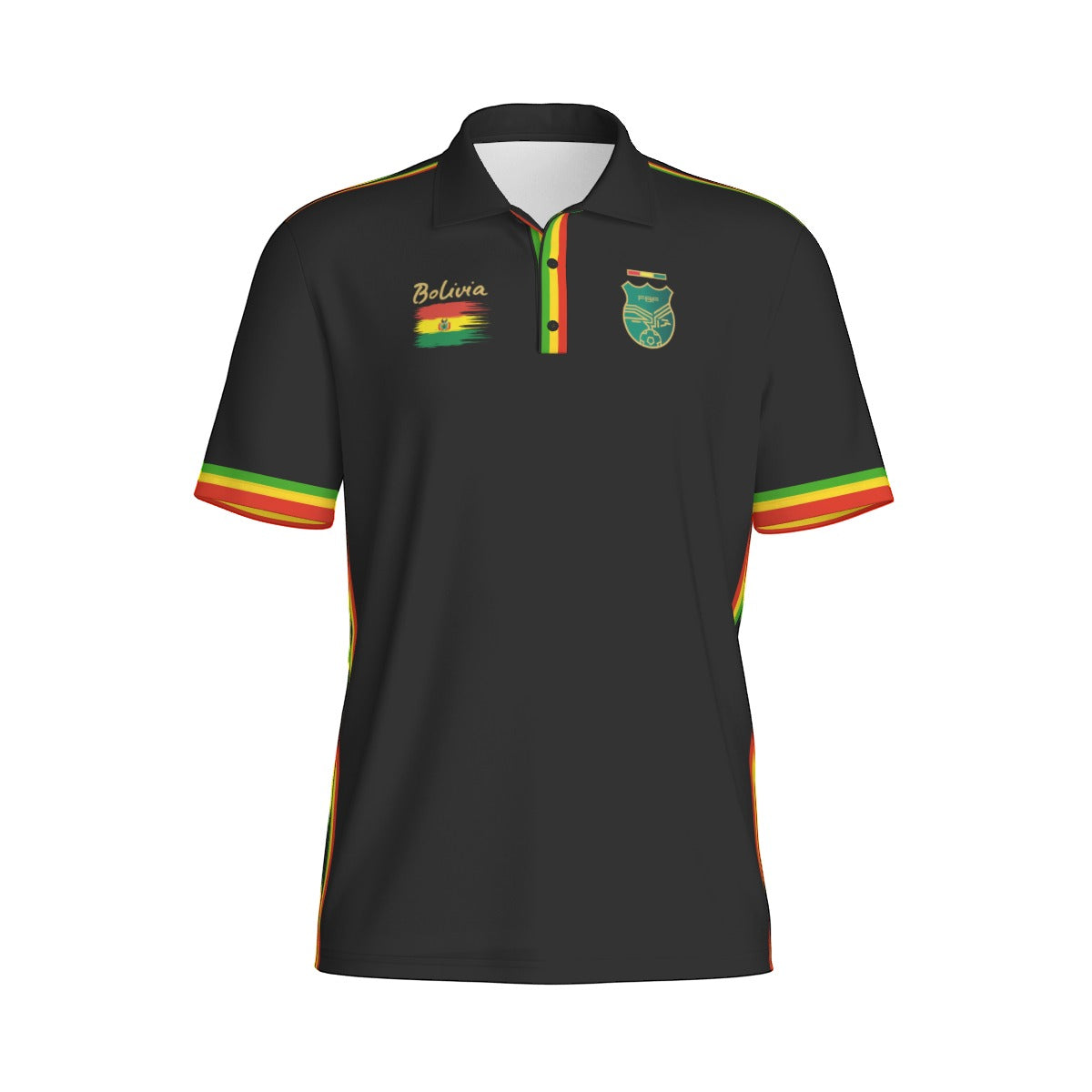 Camisa Tipo Polo de Bolivia Tricolor para Hombre