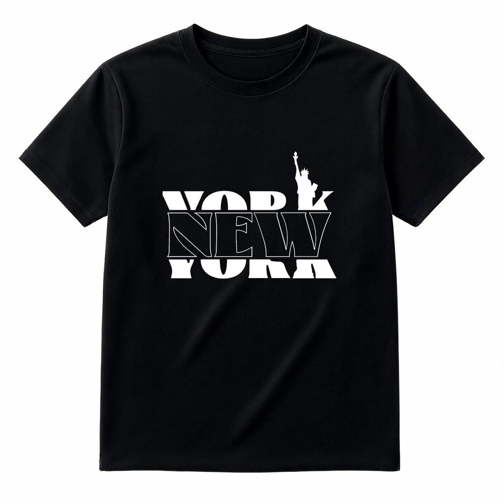 Camiseta New York Unisex Minimalista Silueta Estatua