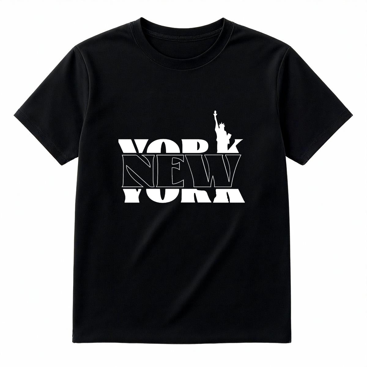 Camiseta New York Unisex Minimalista Silueta Estatua