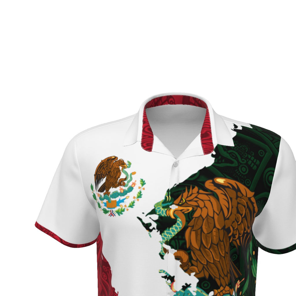Conjunto Hawaiano Mexico Aguila Nacional Camisa y Short Hombre