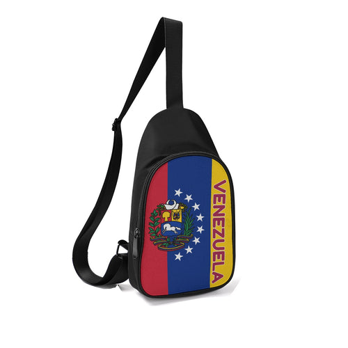 Bolso de Pecho de Venezuela Cruzado Premium Estilo Urbano con Escudo Nacional