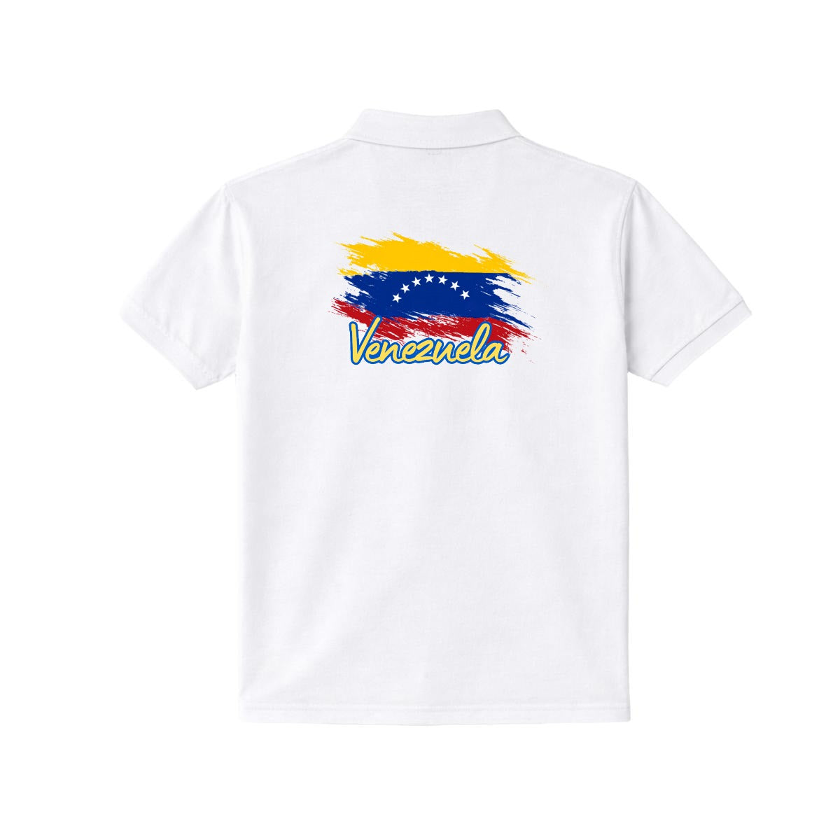 Polo Venezuela Escudo V Frontal y Bandera Espalda