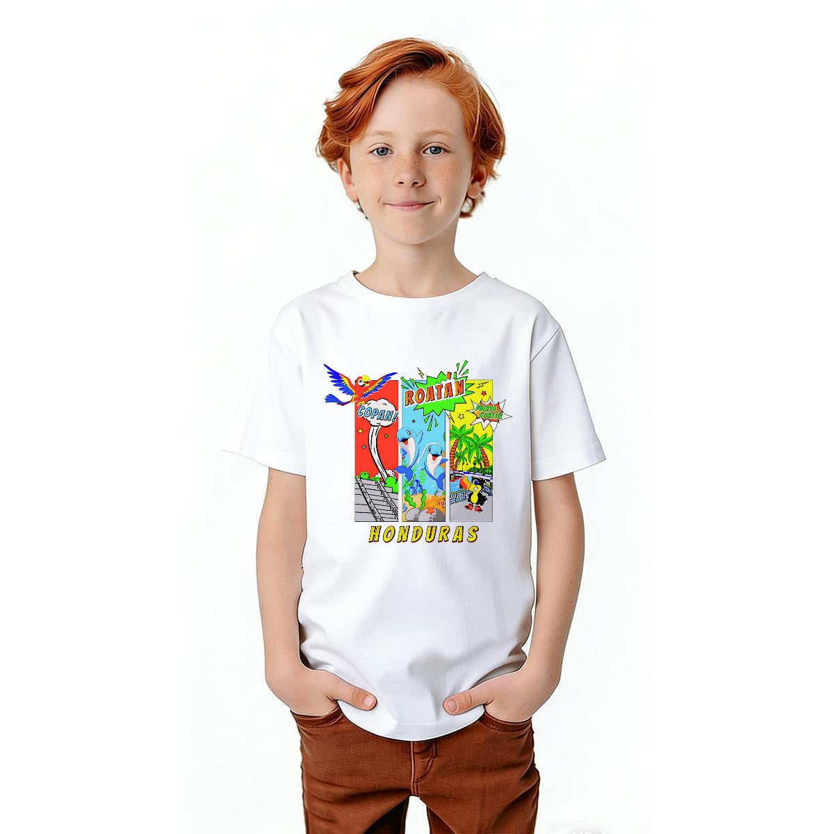 Camiseta Infantil Honduras Roatán – Playera Patriótica para Niños | Gildan 5000B