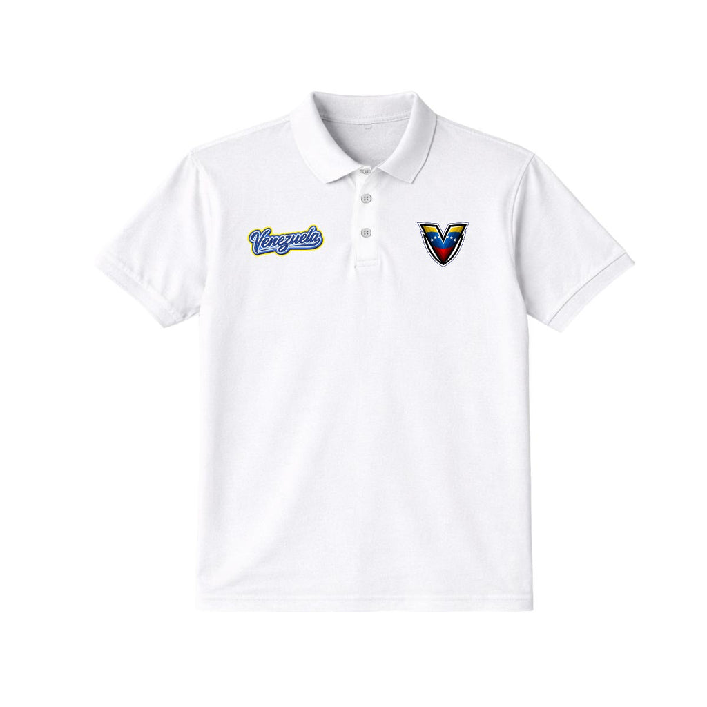 Polo Venezuela Escudo V Frontal y Bandera Espalda