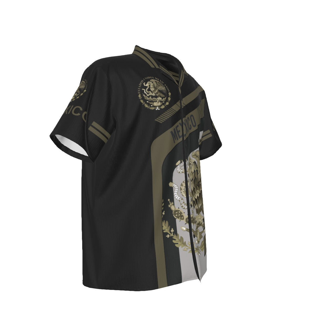 Camisa Hawaiana Mexico Aguila Imperial Cuello Cubano Hombre