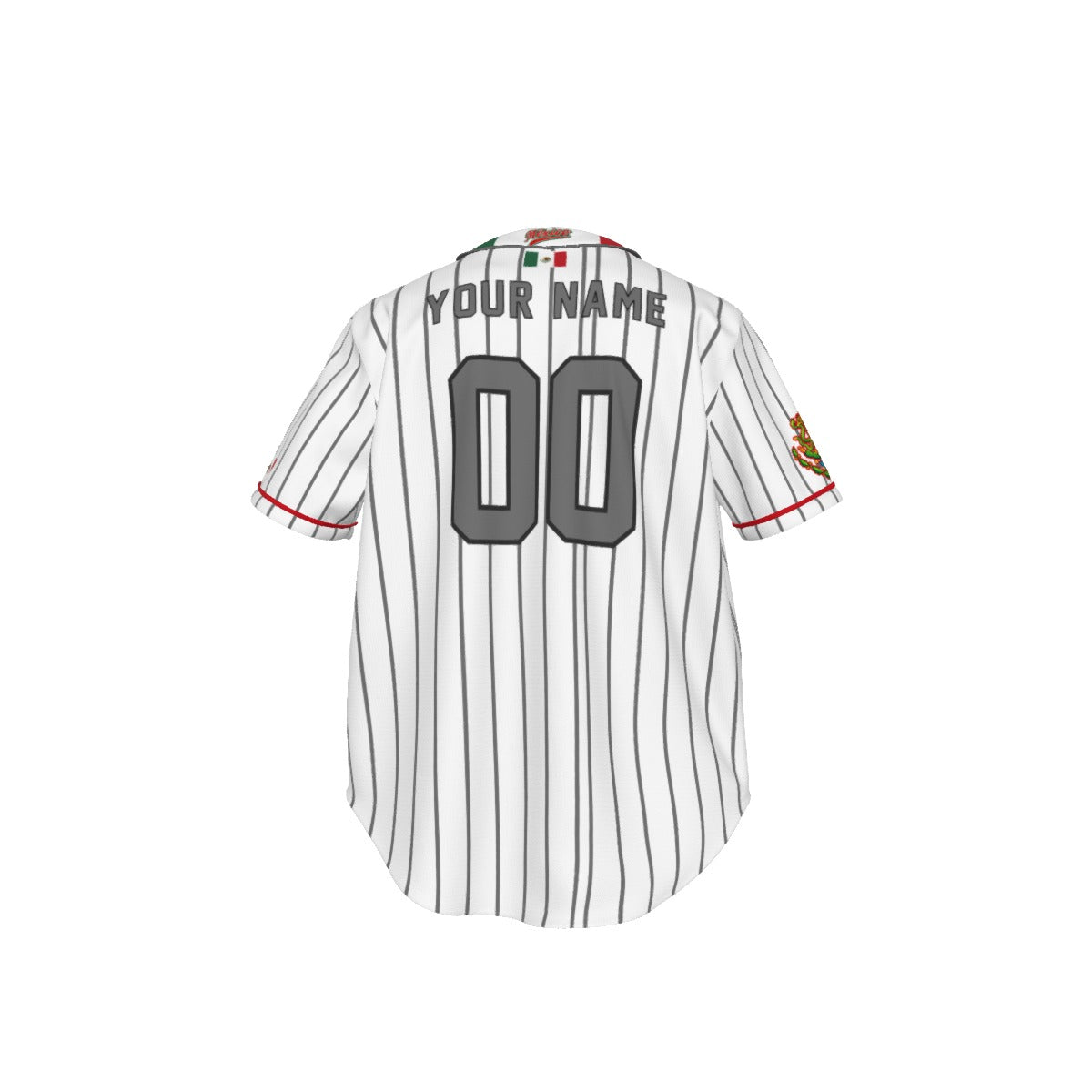 Camiseta Tipo Jersey México Rayas Vintage Personalizable con Nombre y Número