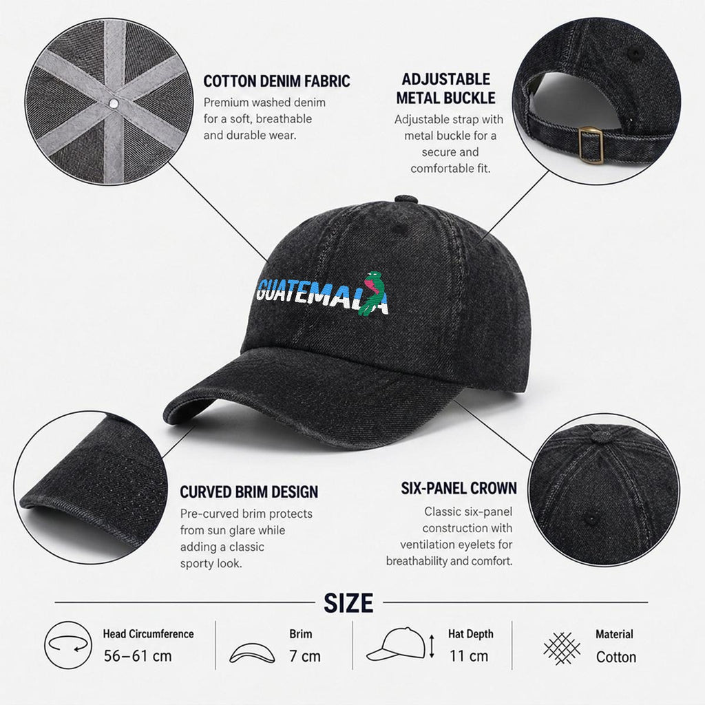 Gorra de Guatemala Bordada Premium Estilo Vintage Casual de Algodón