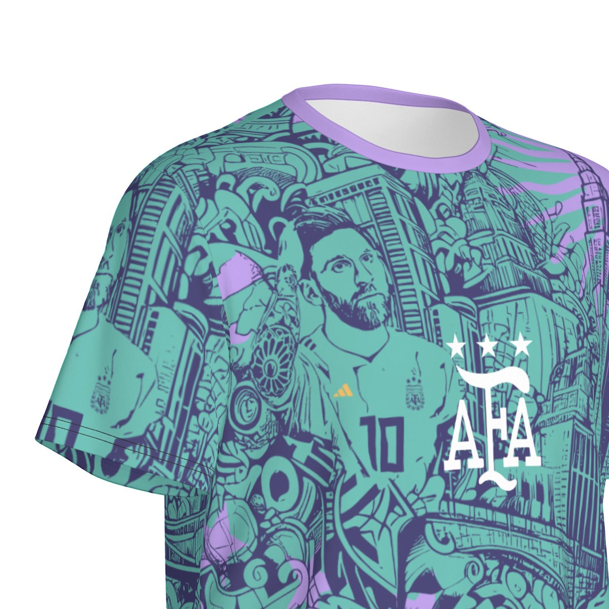 Camiseta Argentina Streetwear Nº10 – Estilo Leyenda Messi Hombre