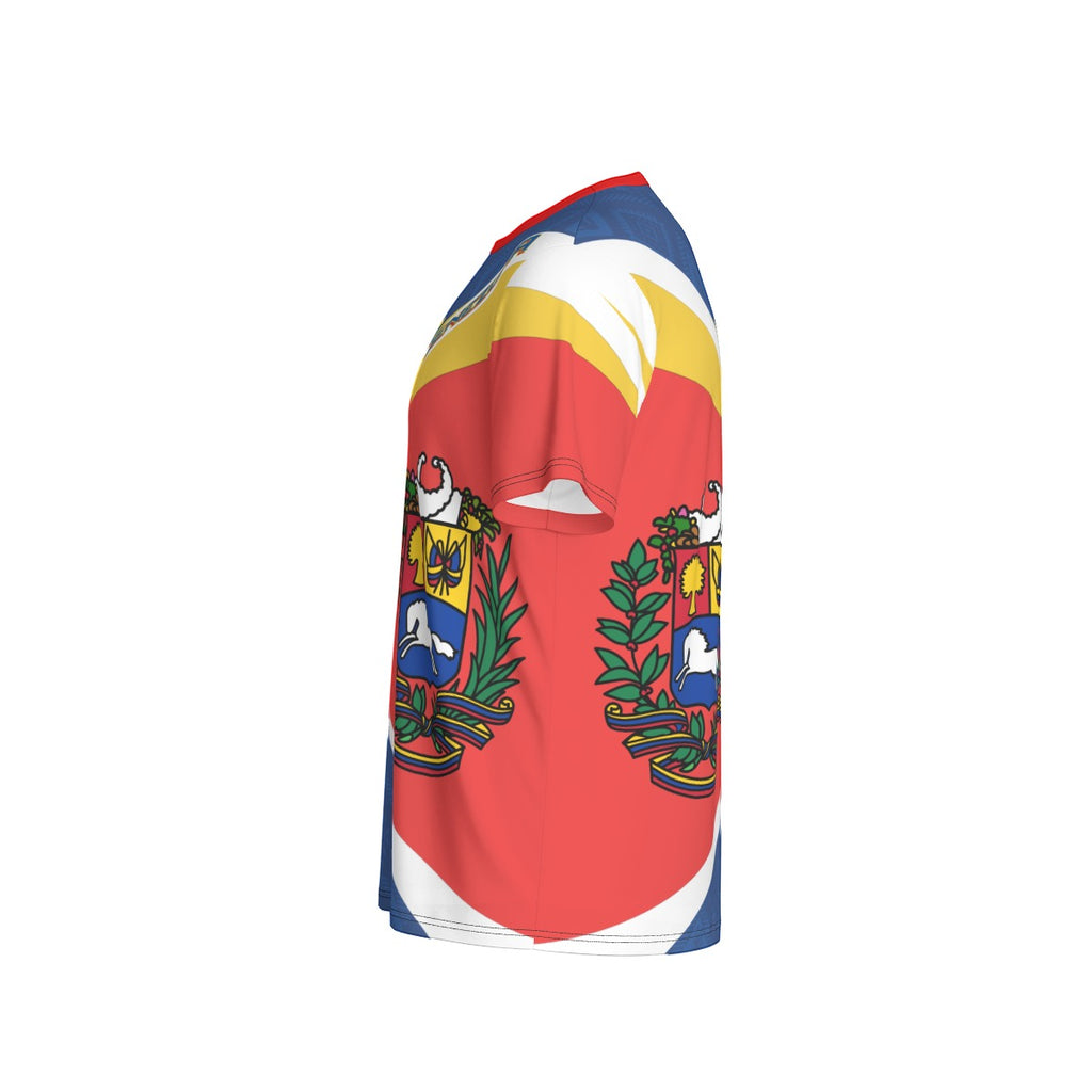 Camiseta Venezuela Patriótica – Escudo Nacional Tricolor Unisex