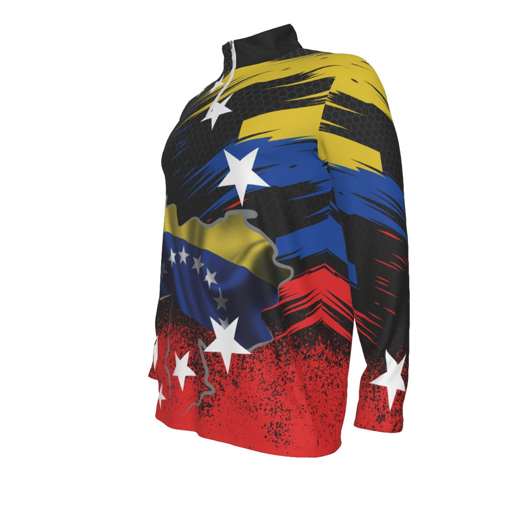 Sudadera Venezuela Tricolor Streetwear Deportes Collar Hombre
