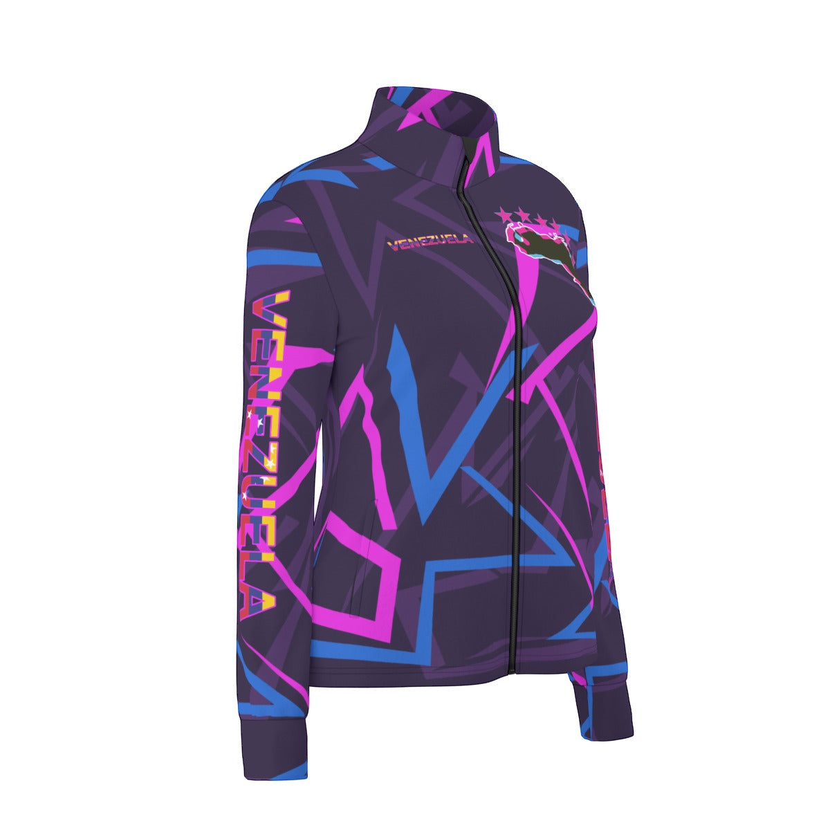 Chaqueta Venezuela Geométrica Neon Deportiva Mujer