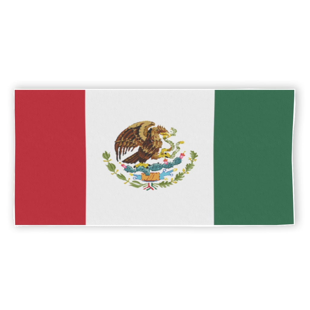 Toalla de Playa México Poliéster Diseño Bandera Mexicana