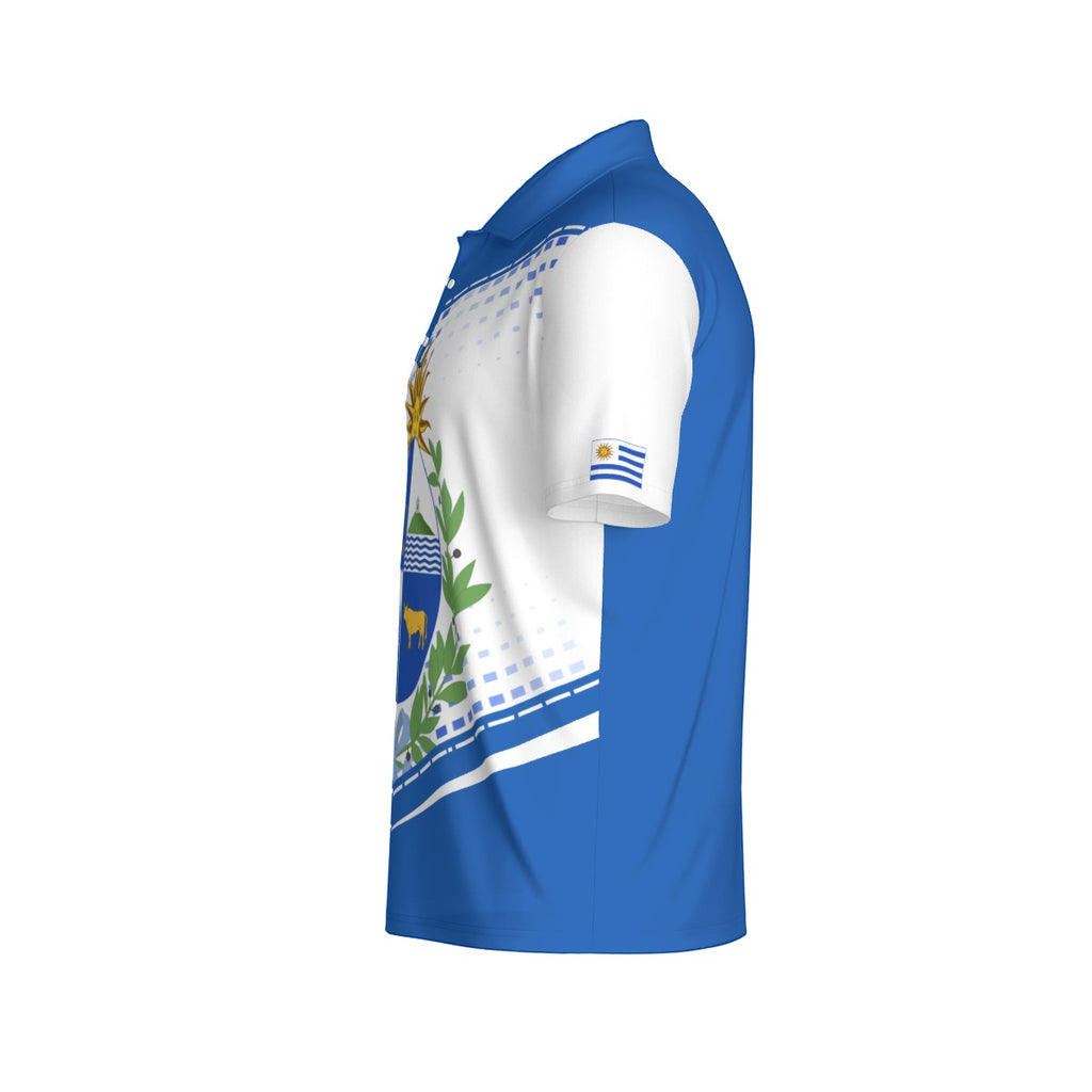 Polo Uruguay Premium para Hombre – Diseño Bandera y Escudo Nacional