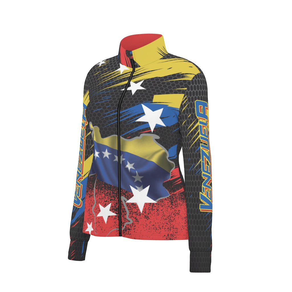 Chaqueta Venezuela Tricolor Textura Deportiva Mujer