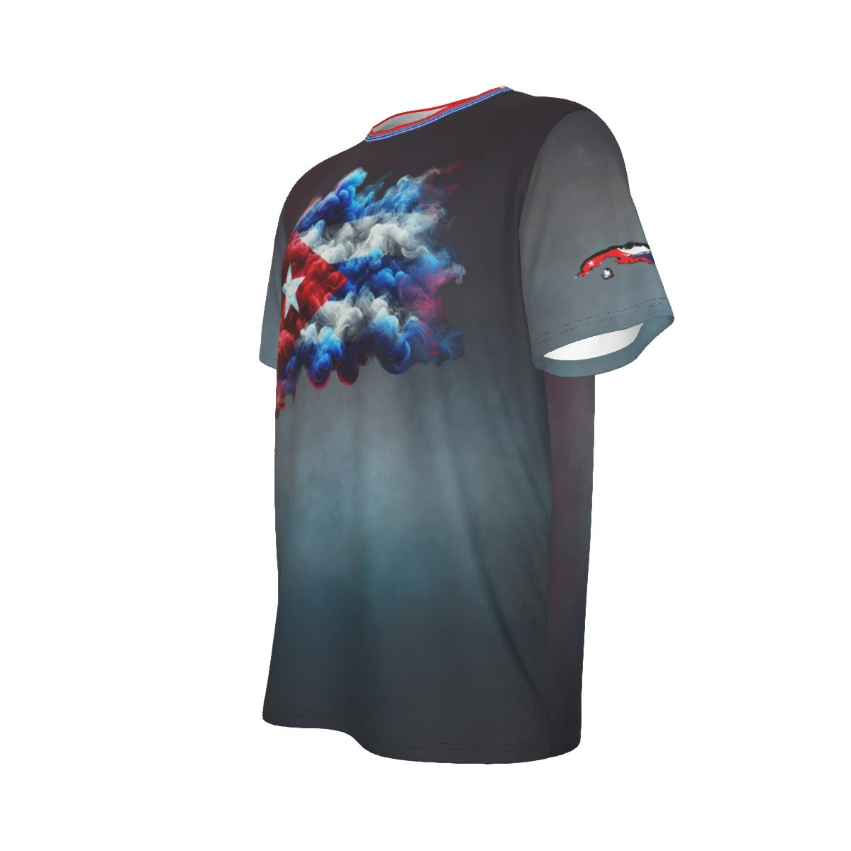 Camiseta Cuba  Patriótica – Bandera Cubana en Humo Unisex