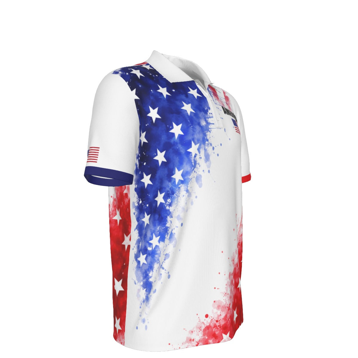 Polo America para Hombre – Diseño Bandera USA Splash