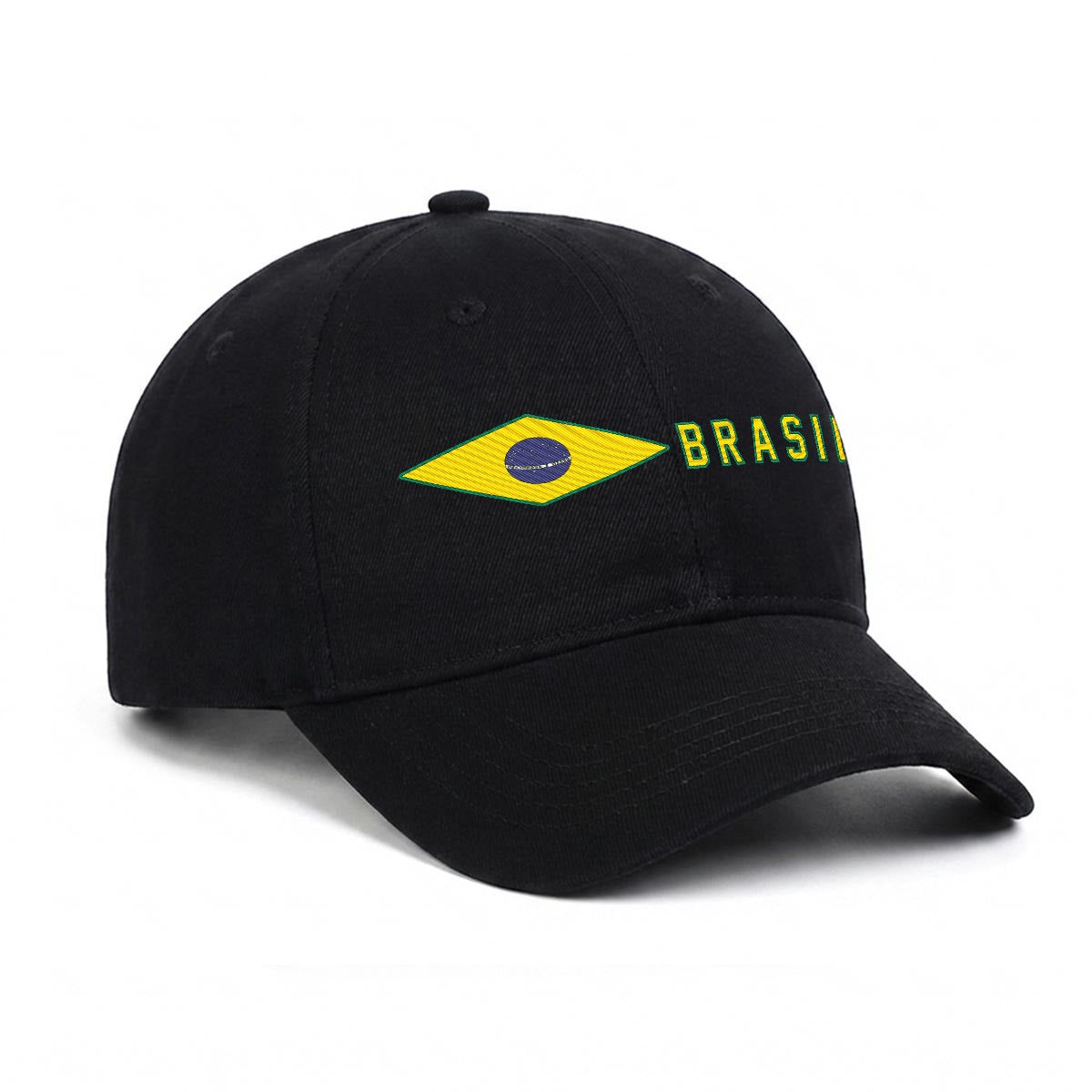 Gorra de Brasil Bordada Premium Estilo Casual Ajustable de Algodón