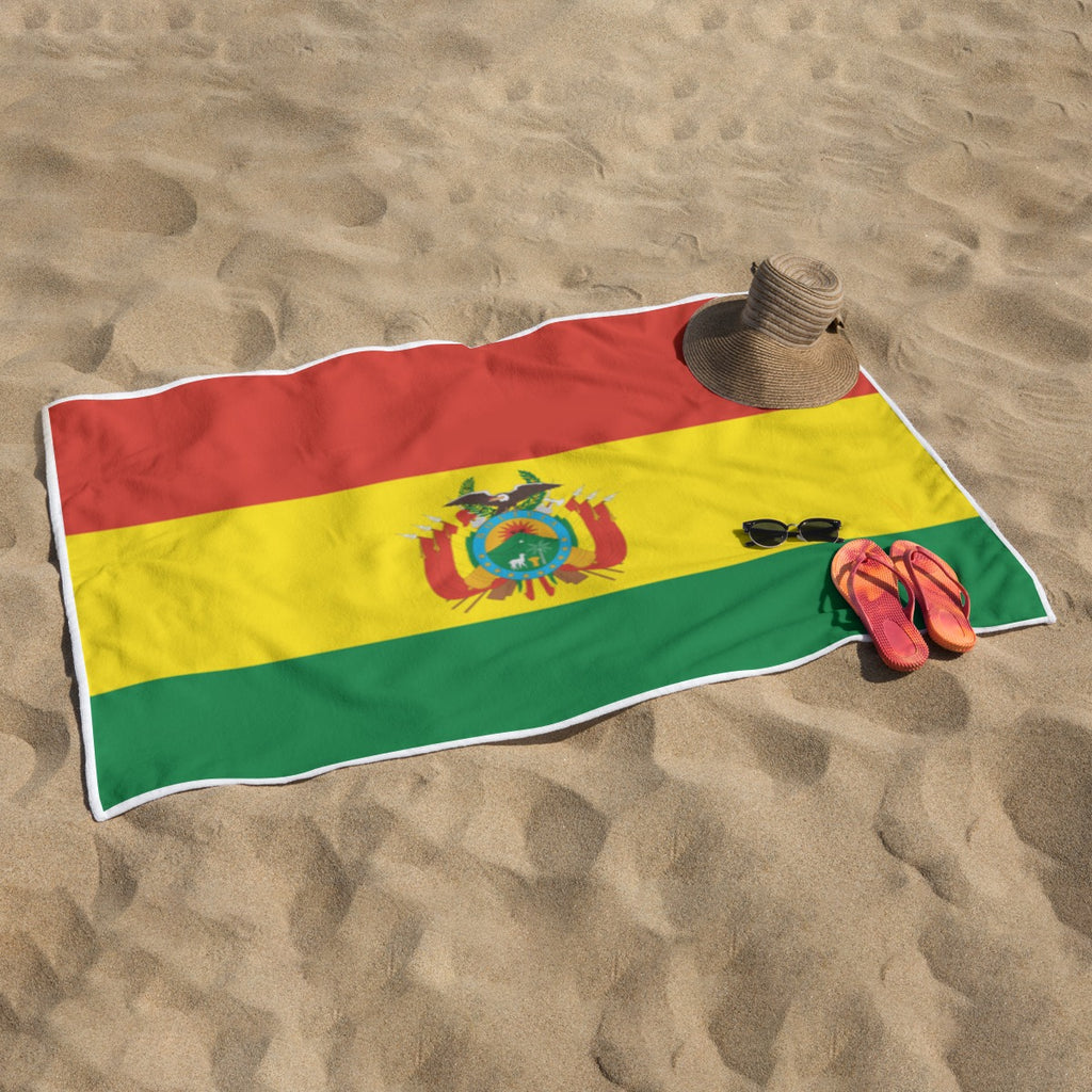 Toalla de Playa Bolivia Poliéster Diseño Bandera Boliviana