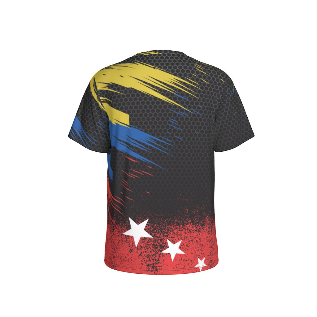 Camiseta Venezuela Mapa Tricolor Estrellas Urbana Unisex