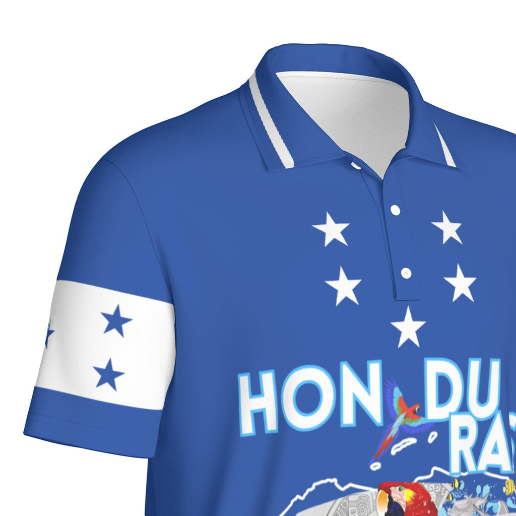 Camisa Polo Honduras Mapa Cultural 5 Estrellas Hombre