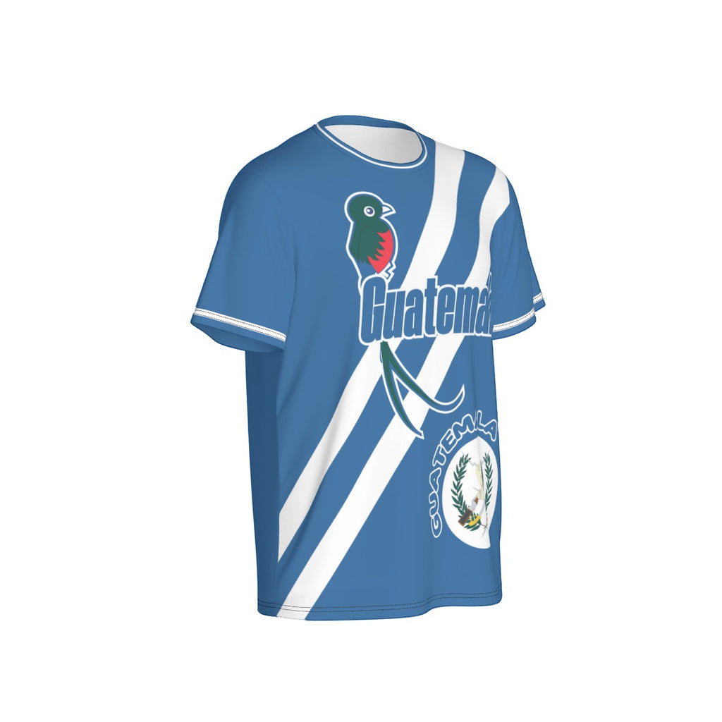 Camiseta Guatemala Quetzal y Escudo Nacional Azul Unisex