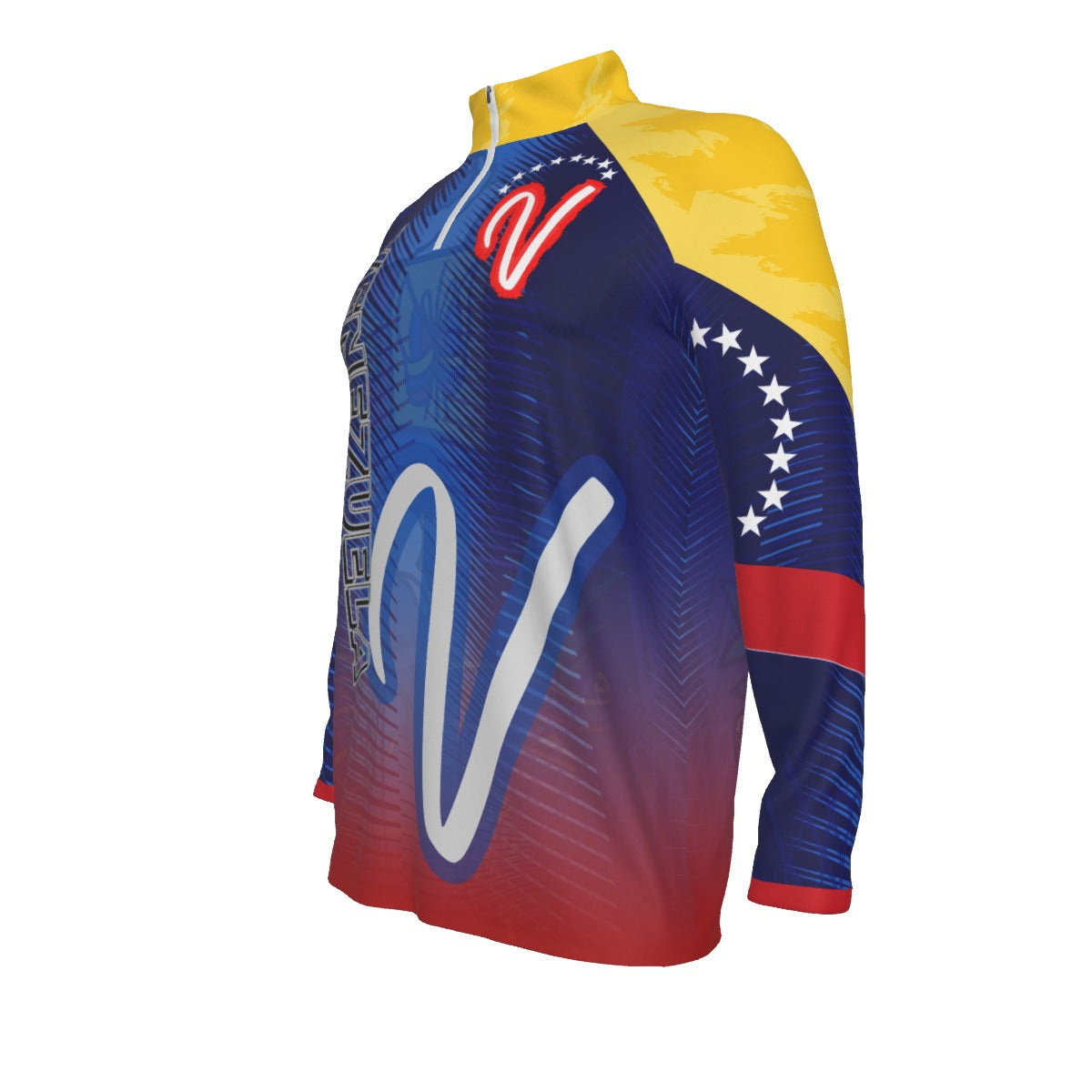 Camiseta Venezuela Zipper Deportivo – Tricolor Unisex