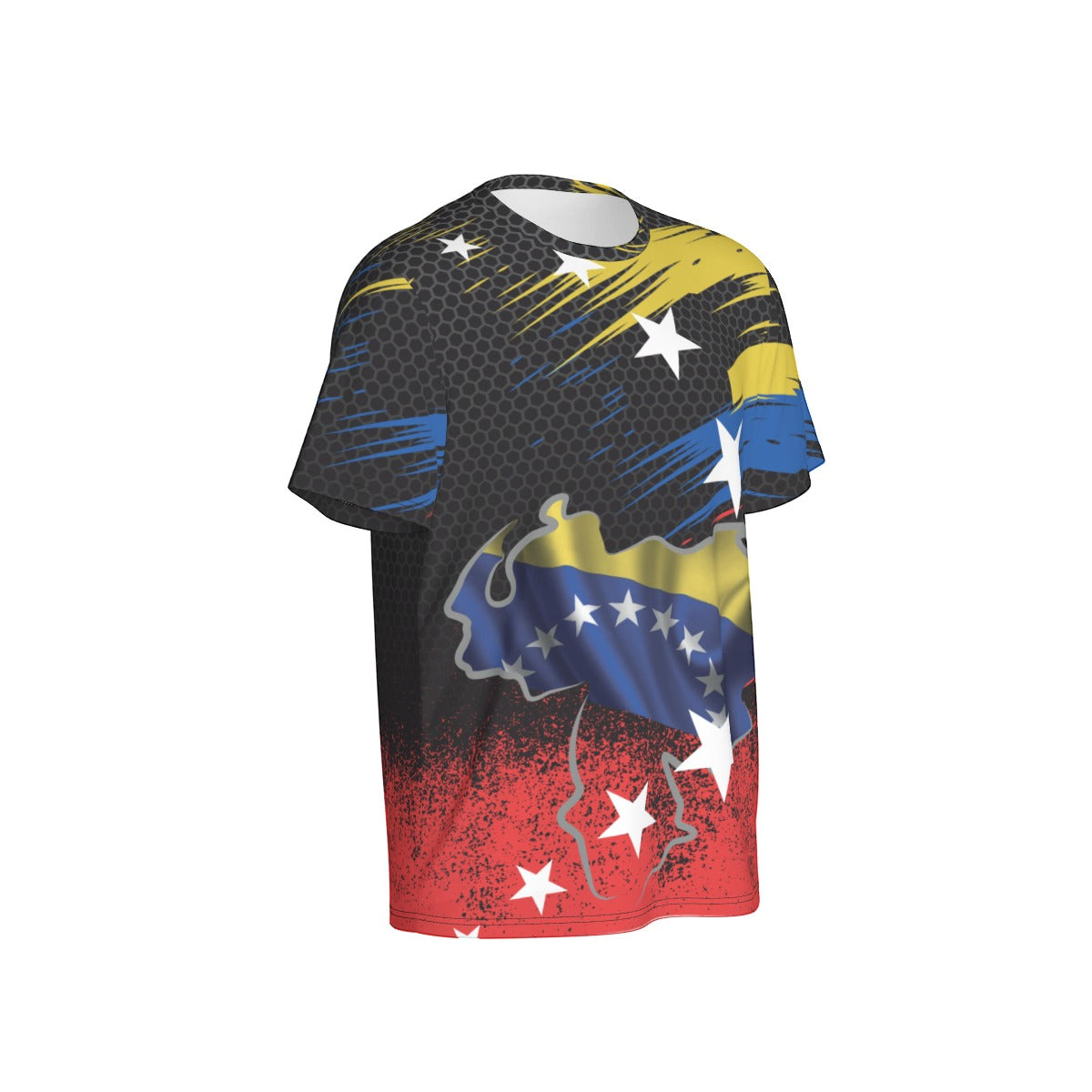 Camiseta Venezuela Mapa Tricolor Estrellas Urbana Unisex