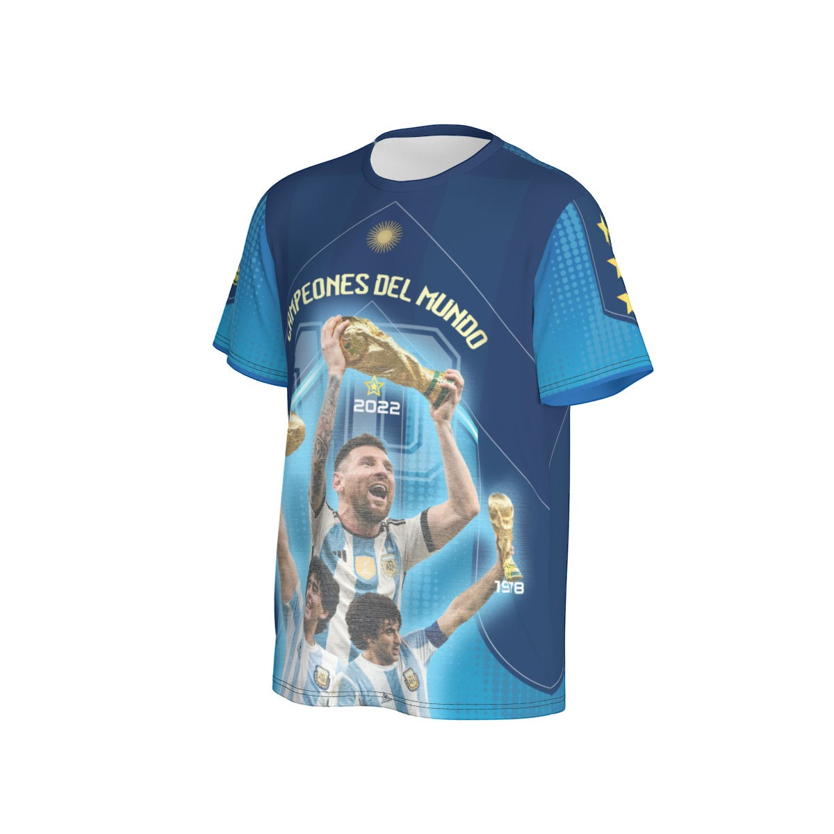 Camiseta Argentina Campeones del Mundo | Jersey fan fútbol con diseño número 10
