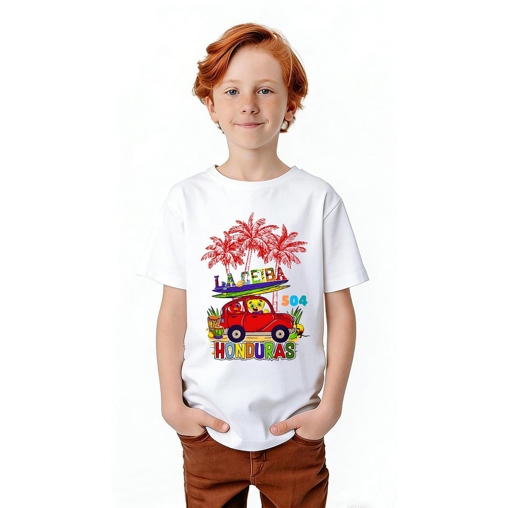 Camiseta Infantil La Ceiba Honduras 504 – Playera Kids Tropical Gildan 5000B