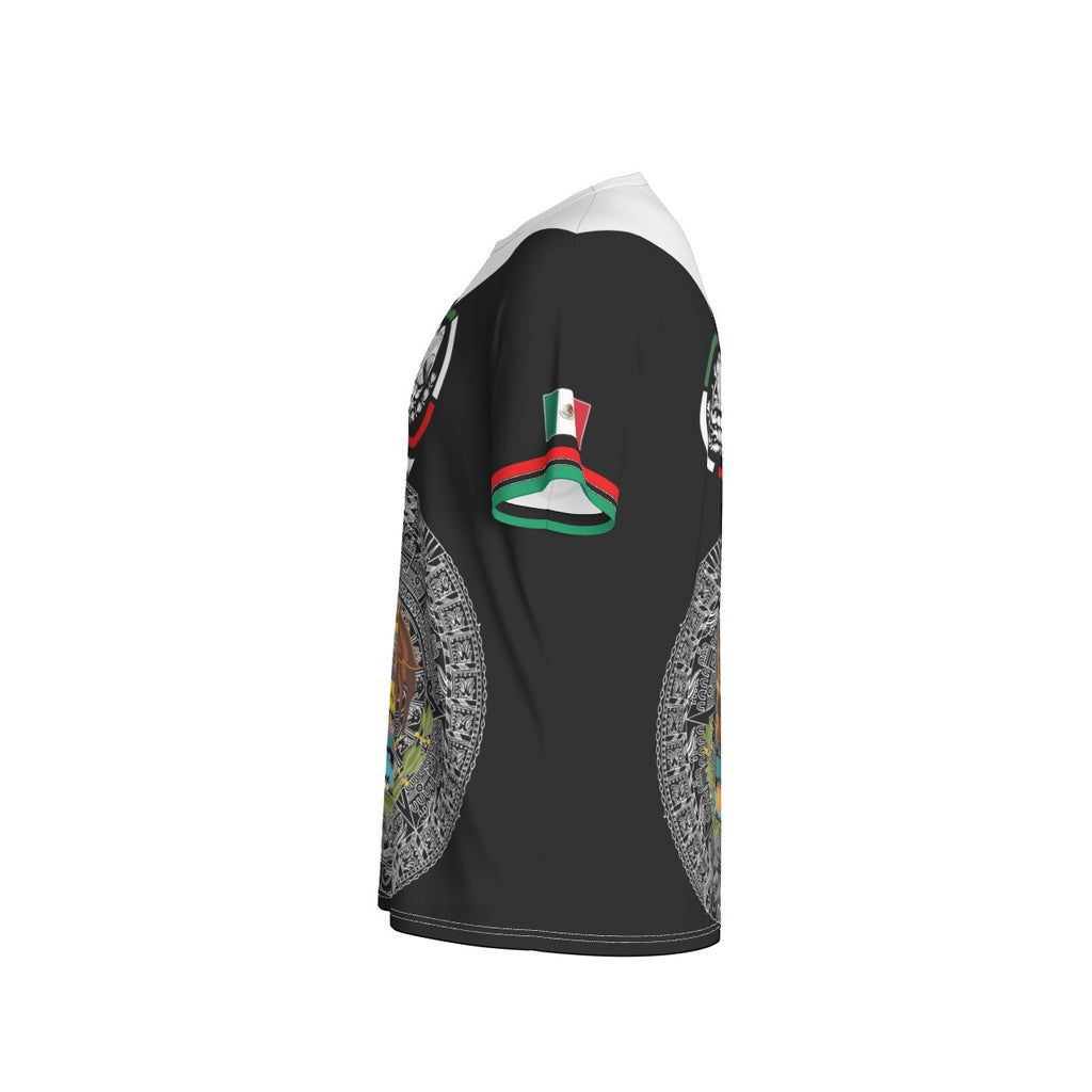 Camiseta México Escudo Nacional y Arte Prehispánico Unisex