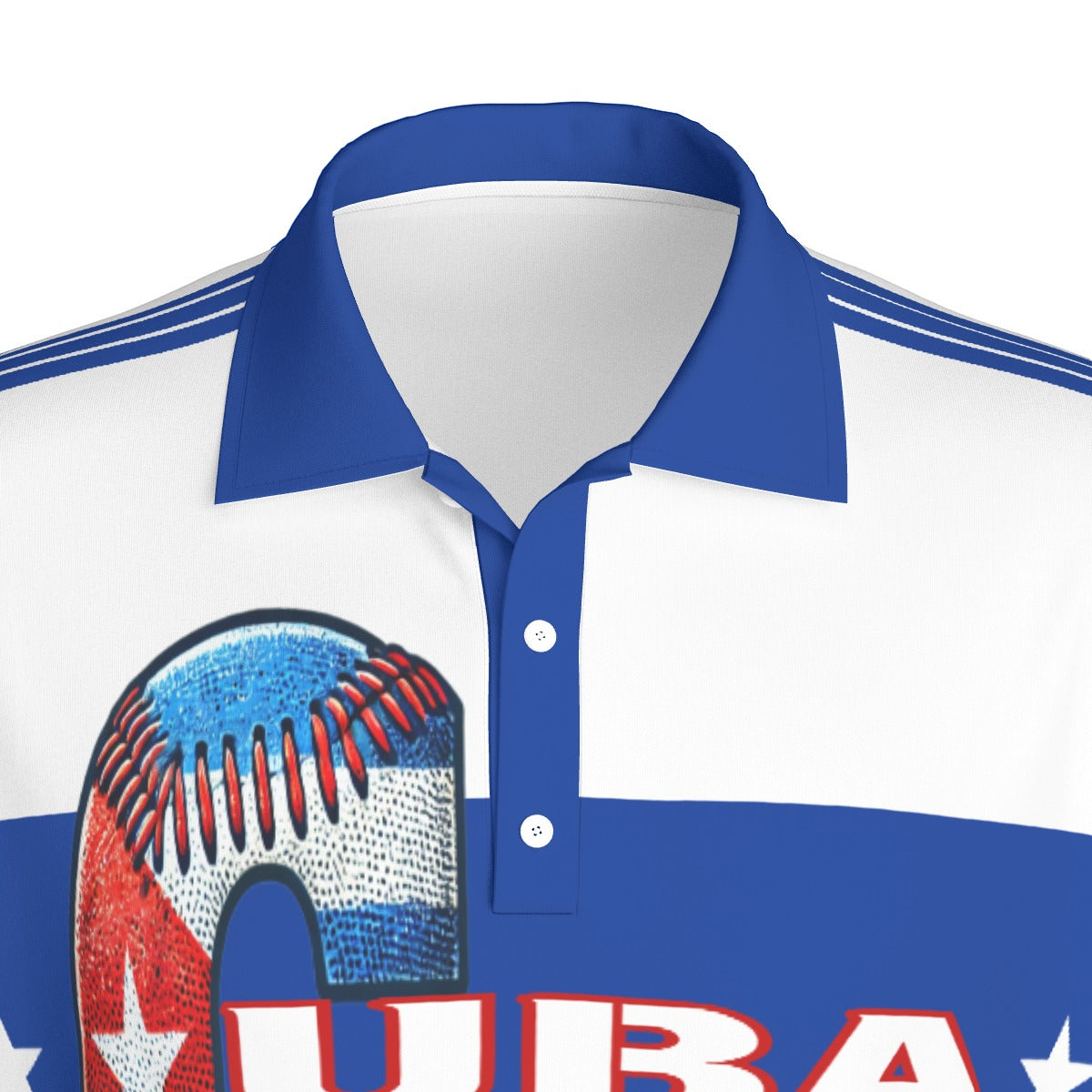 Camisa Polo Cuba Franja– Béisbol y Orgullo Nacional Unisex