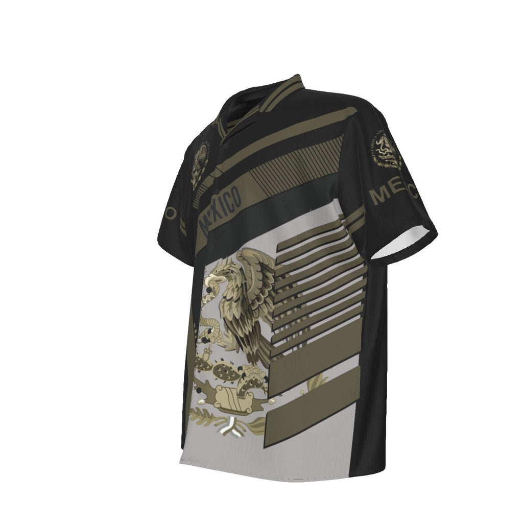 Camisa Hawaiana Mexico Aguila Imperial Cuello Cubano Hombre