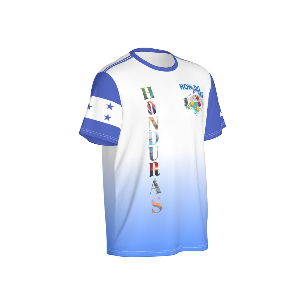 Camiseta Honduras Orgullo Nacional Degradado Azul Unisex