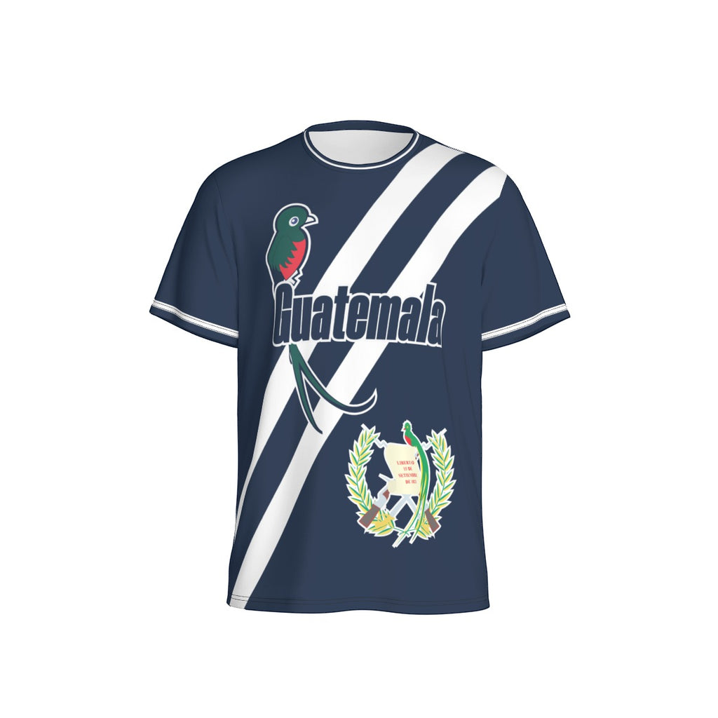 Camiseta Guatemala Quetzal y Escudo Nacional Azul Oscuro Unisex