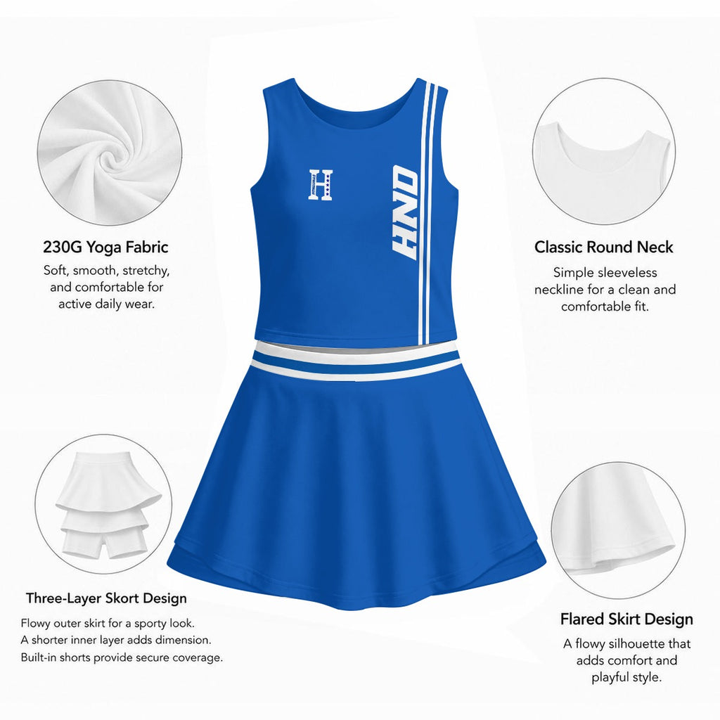 Set Deportivo de Honduras de Falda con Short Integrado y Top Premium para Mujer