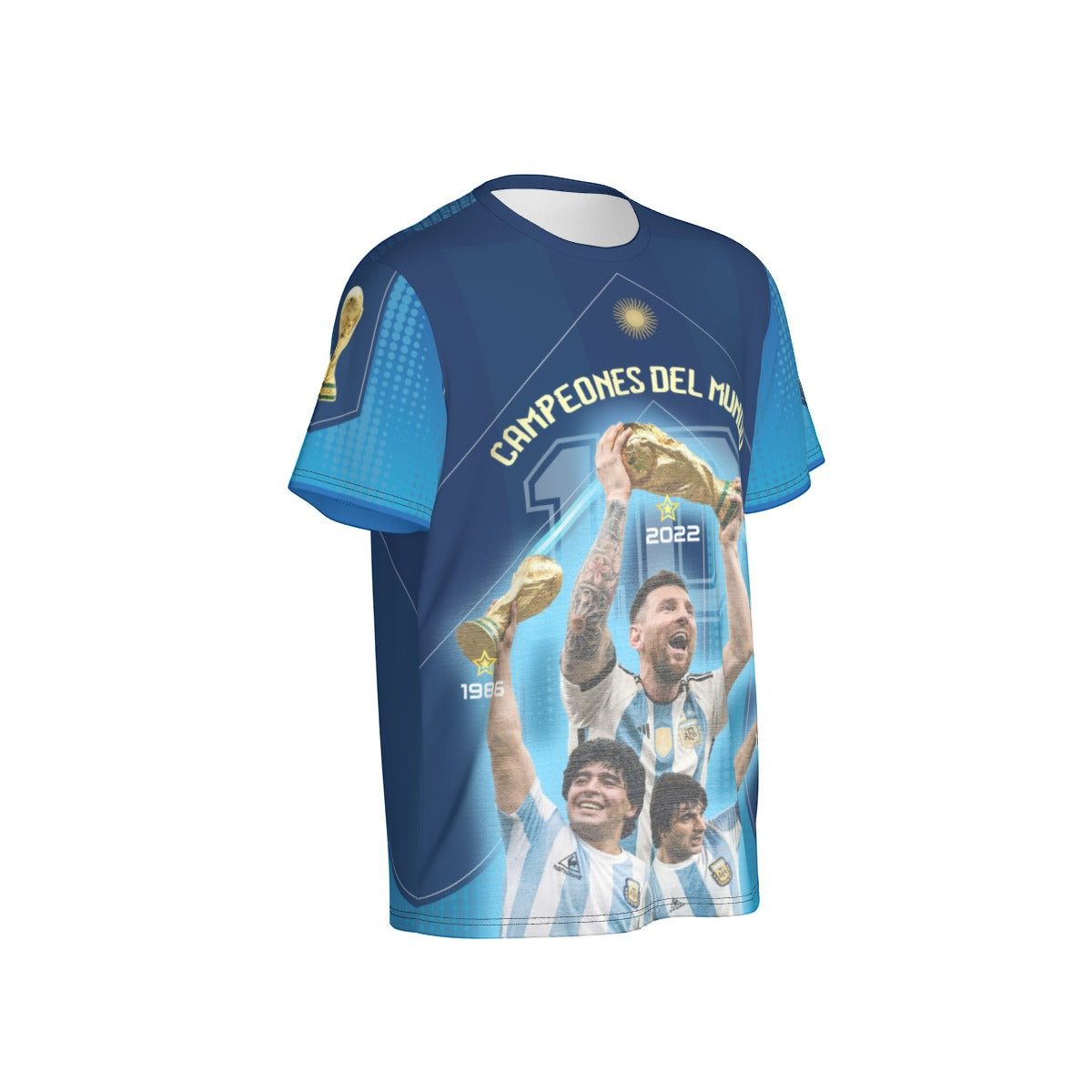 Camiseta Argentina Campeones del Mundo | Jersey fan fútbol con diseño número 10