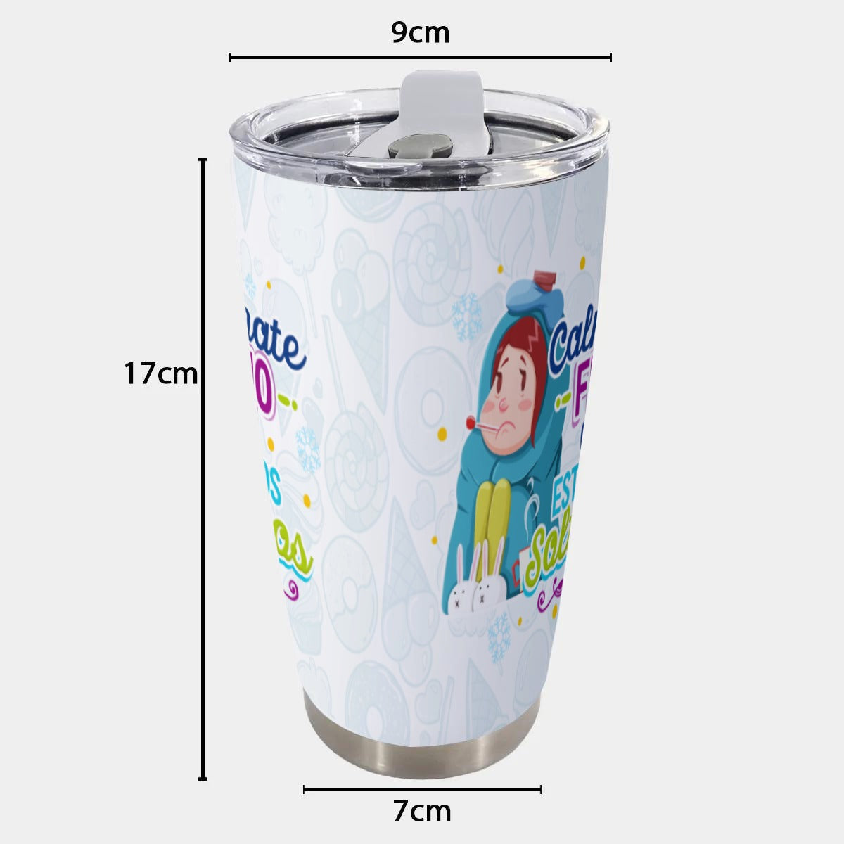 Taza y Tumbler Divertido  Cálmate Frío que Estamos Solteros San Valentin