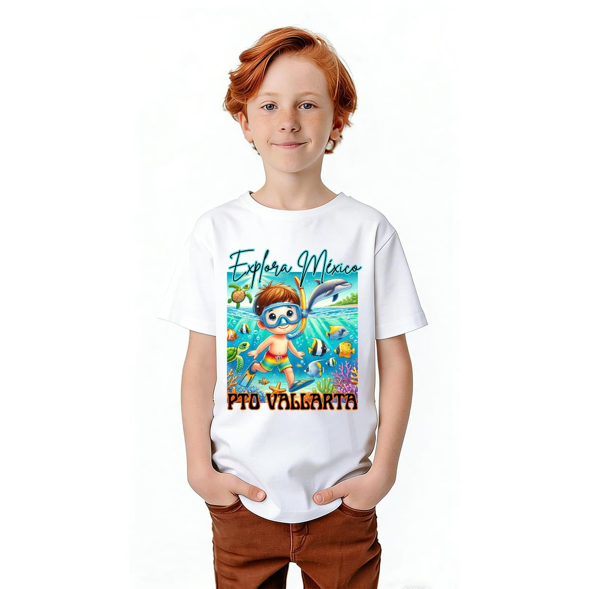 Camiseta Infantil Explora México Puerto Vallarta Diseño Infantil