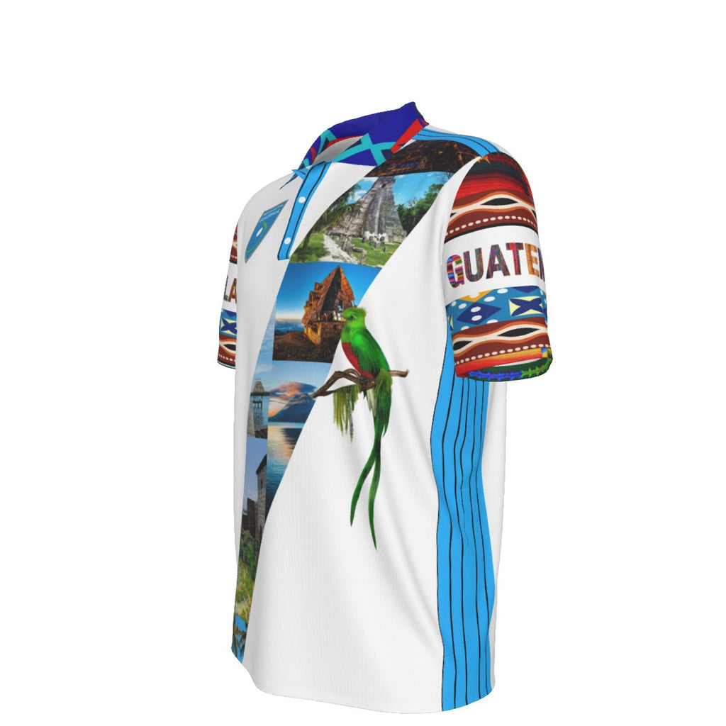 Camisa Polo Guatemala – Paisajes, Cultura y Quetzal Hombre