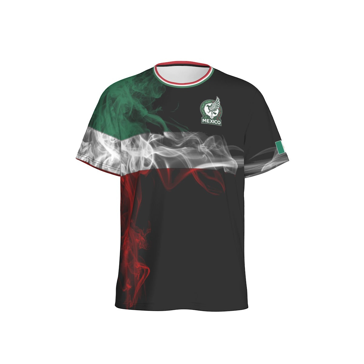 Camiseta México Humo Tricolor Águila Minimalista Unisex