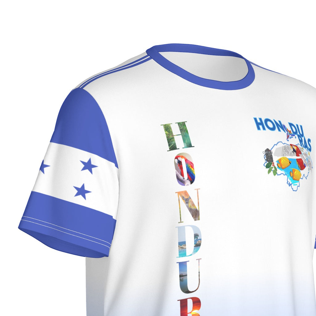 Camiseta Honduras Orgullo Nacional Degradado Azul Unisex