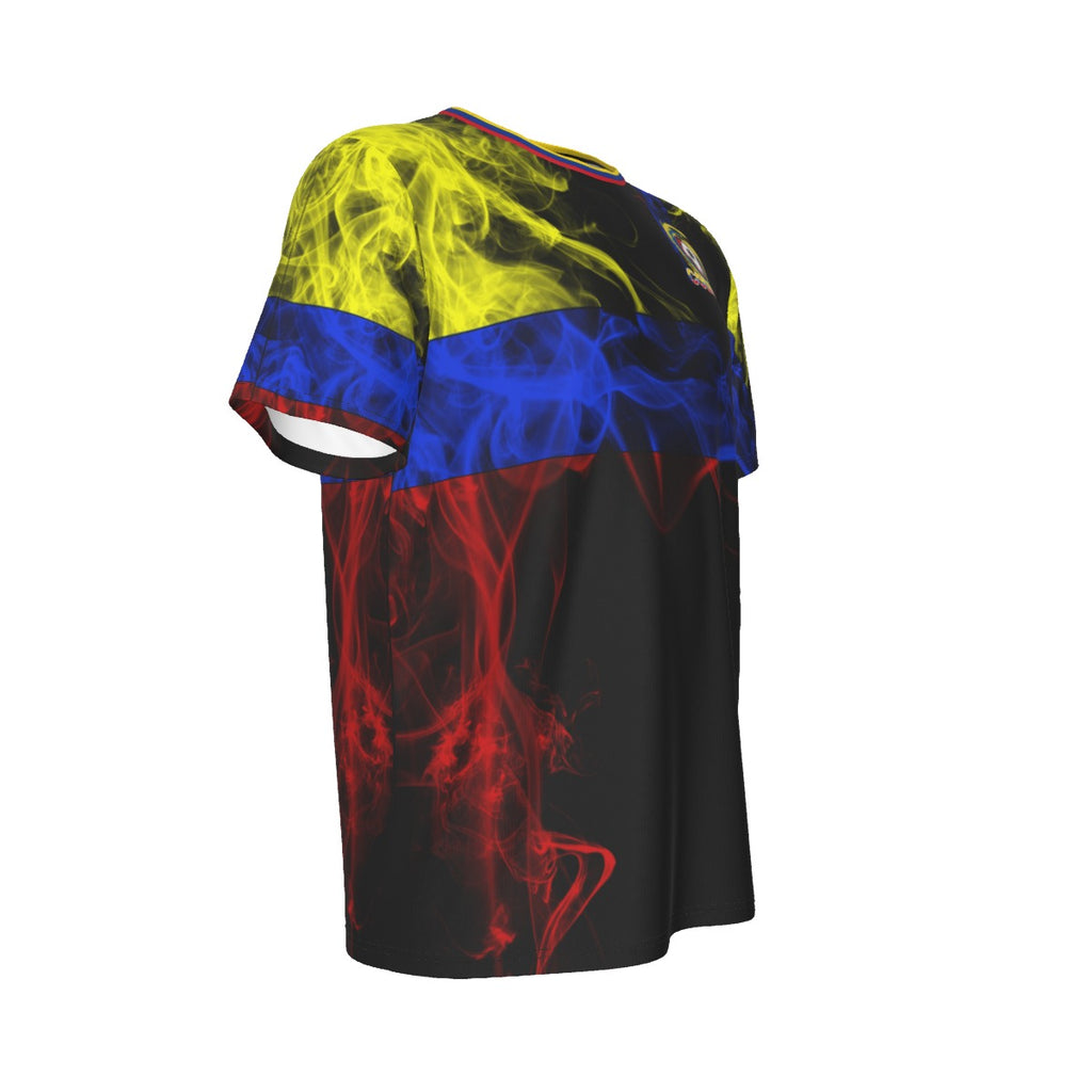 Camiseta Colombia Humo Tricolor Fútbol Hombre