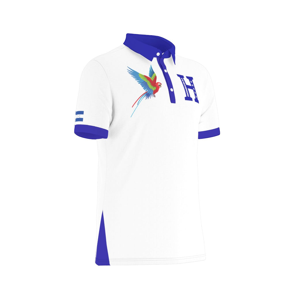 Polo Deportivo Honduras Blanco – Elegancia y Orgullo Catracho