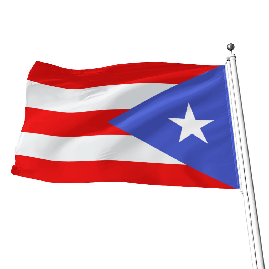 Bandera Puerto Rico Tricolor con Estrella Solitaria