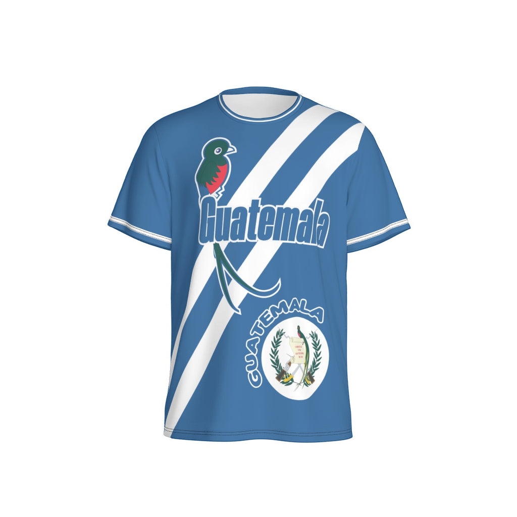 Camiseta Guatemala Quetzal y Escudo Nacional Azul Unisex