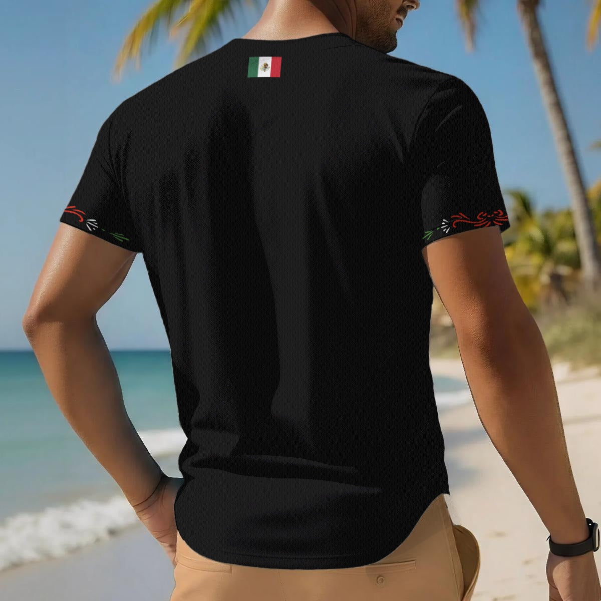 Jersey Baseball México – Camisa Deportiva Hombre Estilo Patriótico Casual