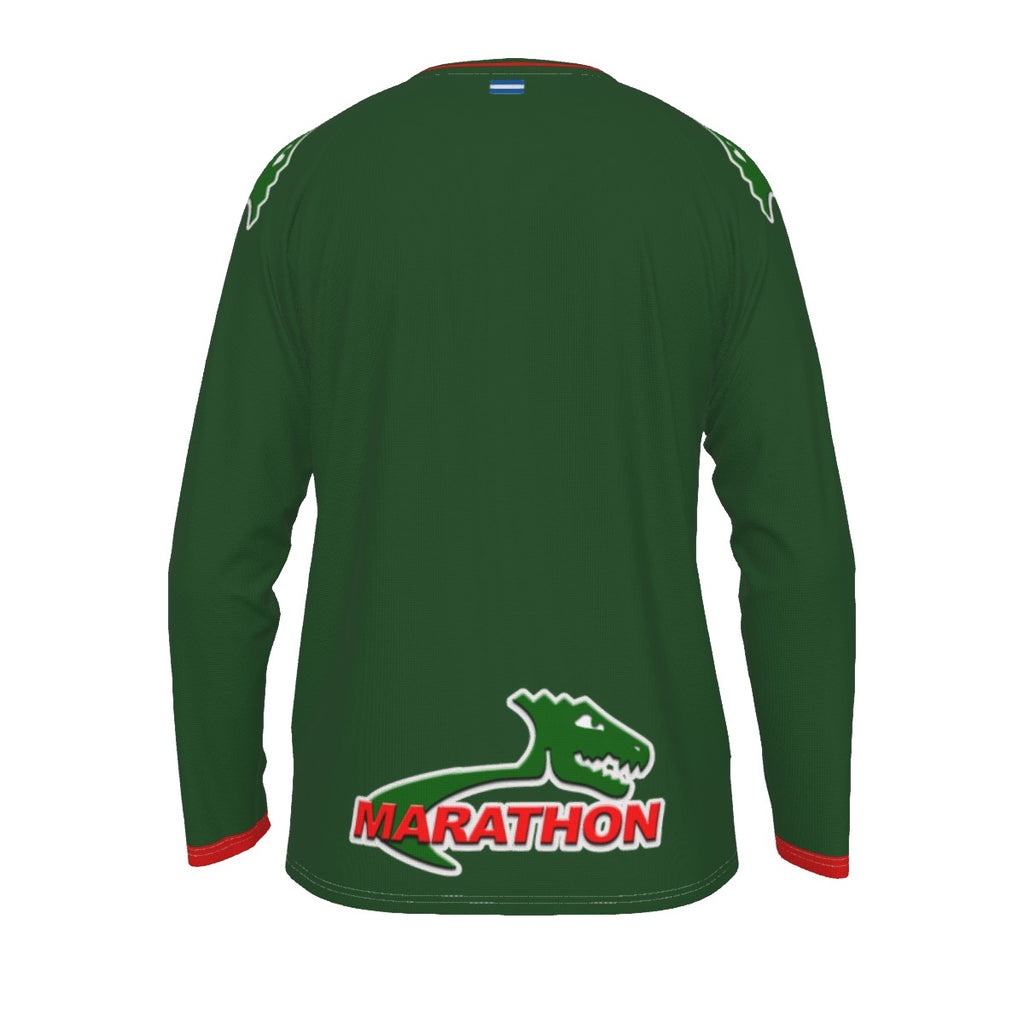 Camiseta Deportiva de Honduras El Monstruo Verde Marathón de Manga Larga Raglán