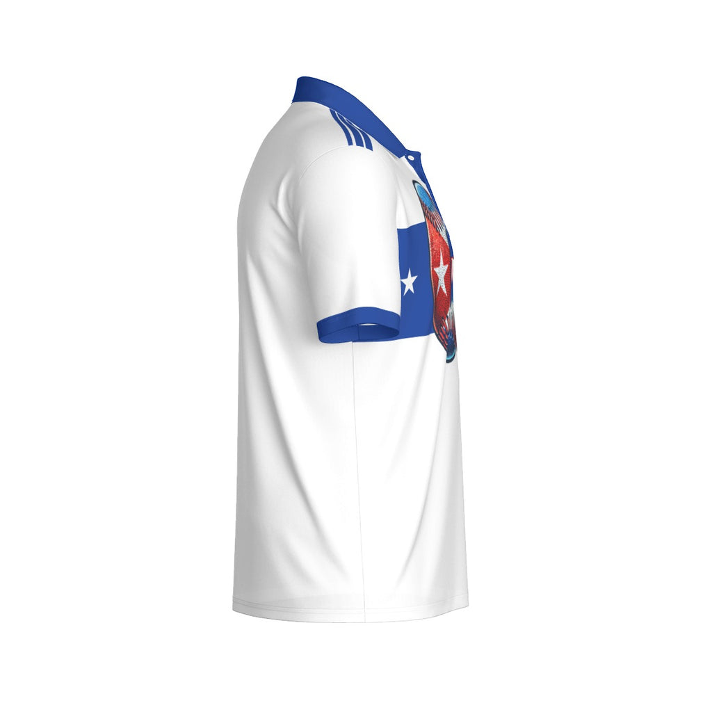 Camisa Polo Cuba Franja– Béisbol y Orgullo Nacional Unisex