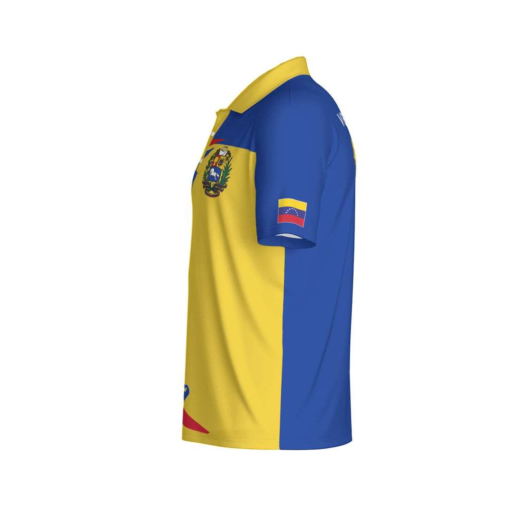 Camisa Polo Venezuela Escudo Patriótica – Mapa y Tricolor Nacional Hombre