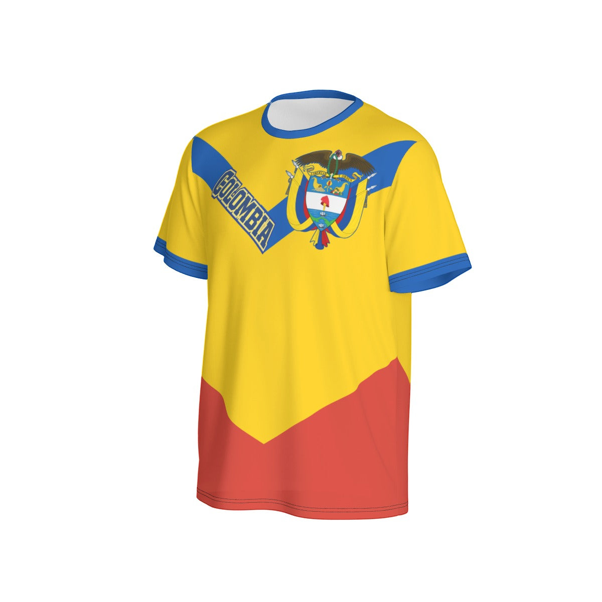 Camiseta Colombia O- Neck Hombre –  Diseño Patriótico